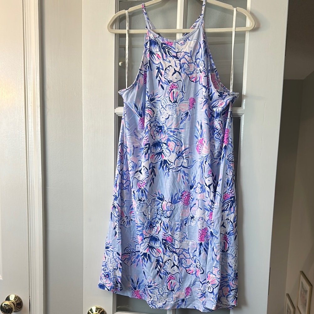 Lilly Pulitzer Blue and Pink Floral Dress